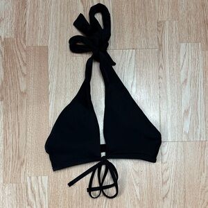 Aerie Black Halter Bikini Top